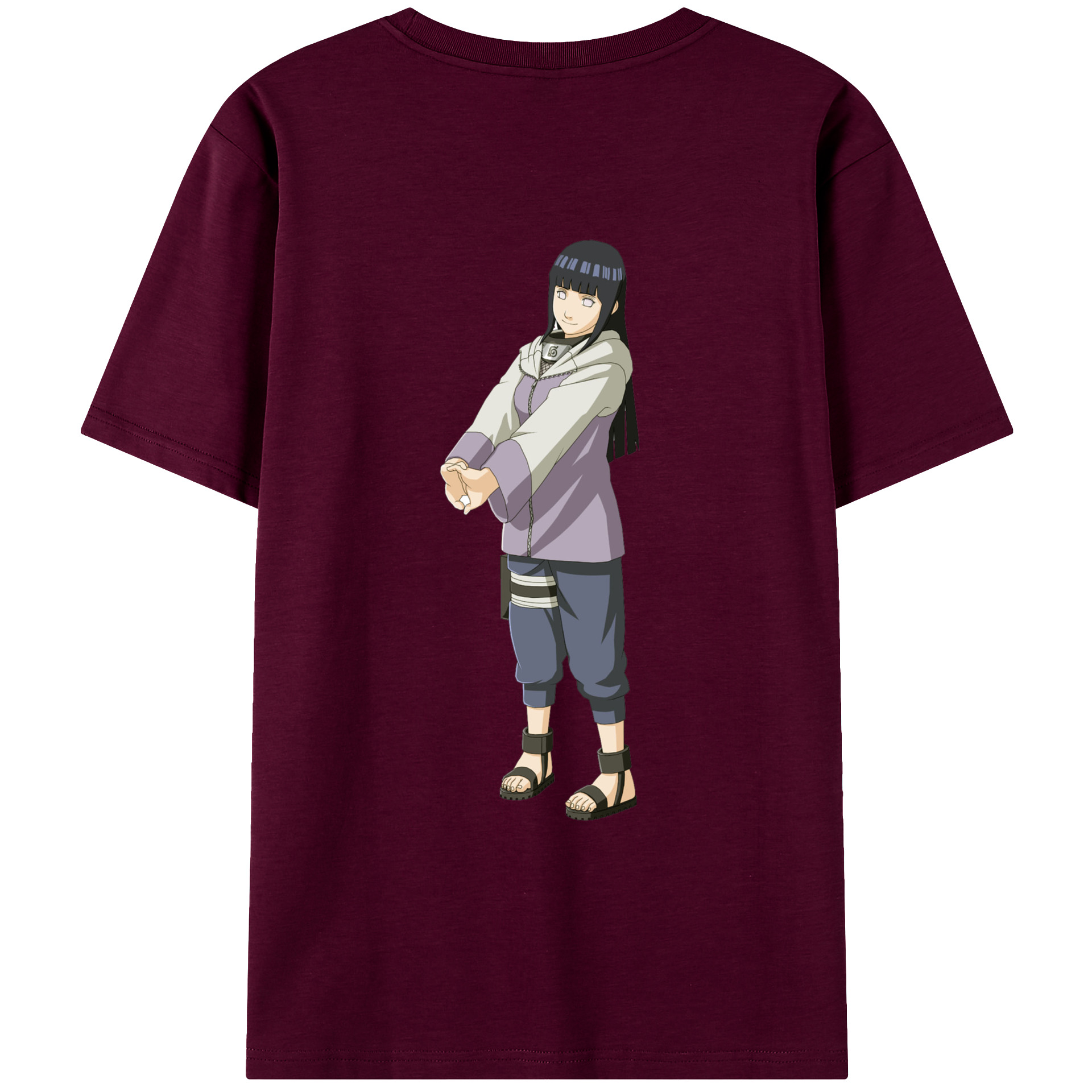 （画像用） NARUTO -ナルト- 日向ヒナタ Hyūga Hinata レディース半袖Tシャツ(バックプリント)